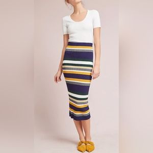 Anthropologie Callahan Knit Midi Skirt